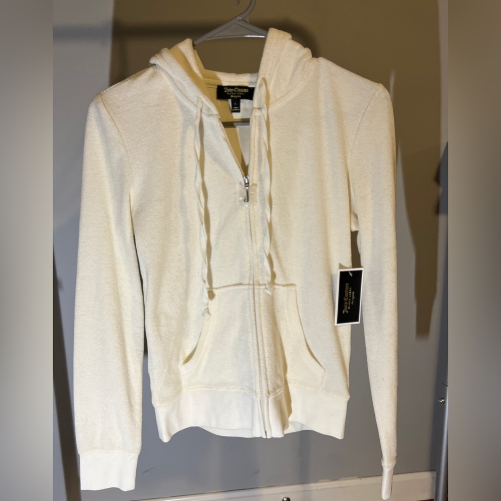 Juicy couture angel microterry zip up track top sweatshirt robertson